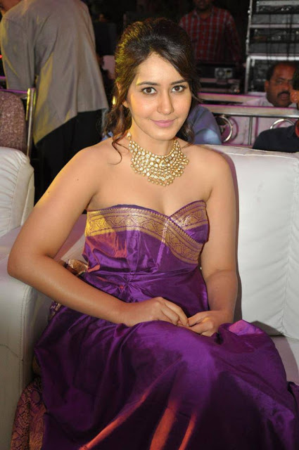 Telugu Actress Rashi Khanna Latest Stills In Violet Dress 7